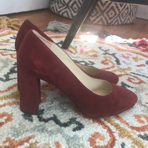 Nine West Suede Merlot Heels
